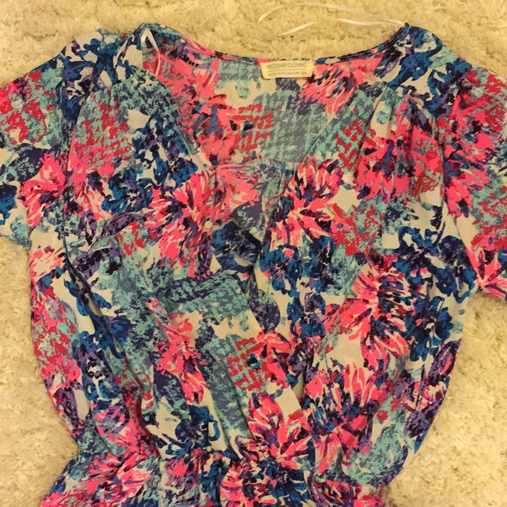 Fun Patterned Wrap-Front Romper - image 4
